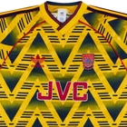 1991-93 Arsenal FC 2a Equipación